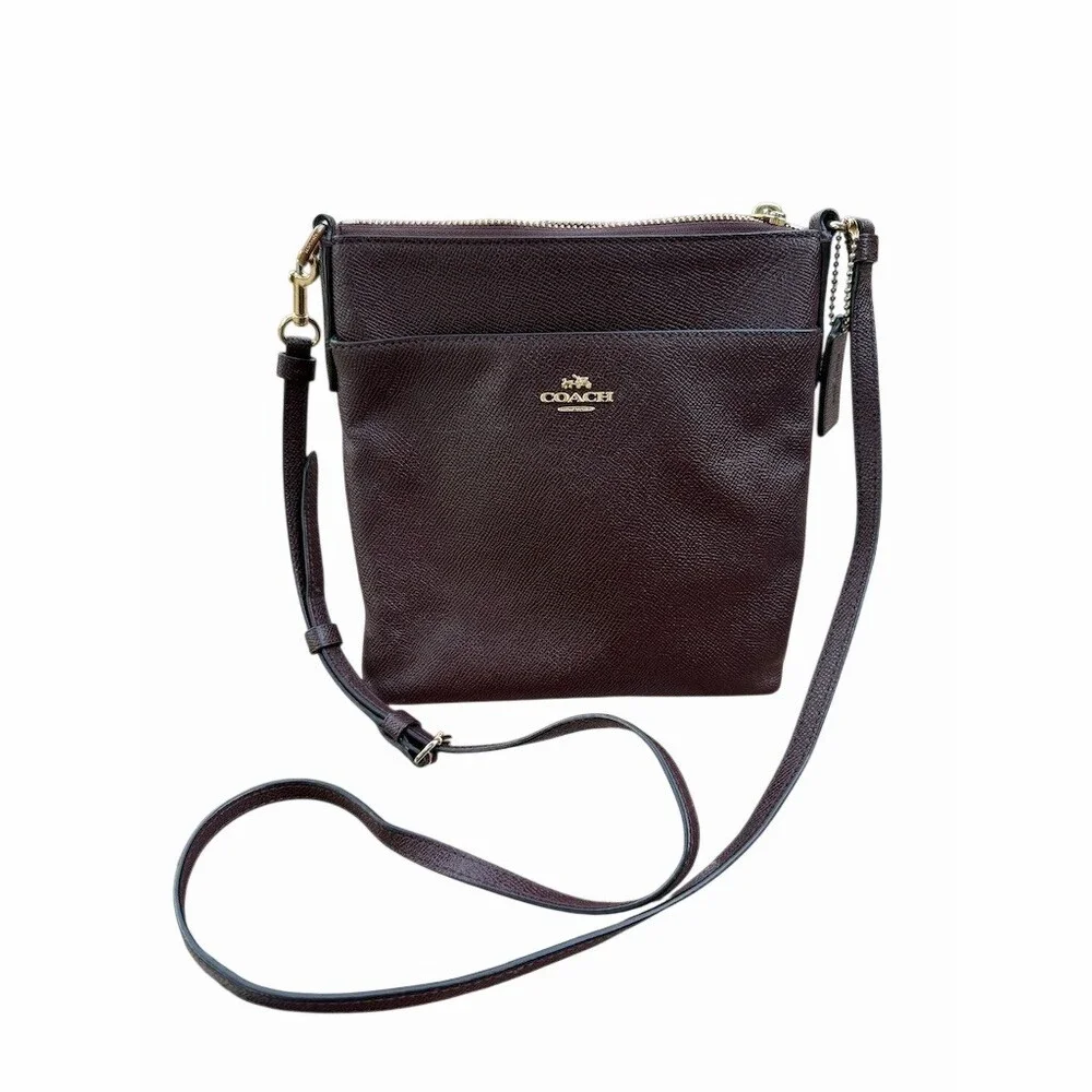 Coach Oxblood Kitt Messenger Crossbody Bag With Gold Hardware